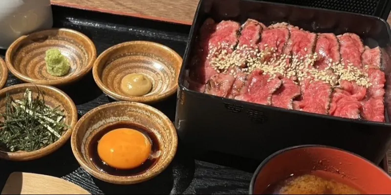 A5 Black Wagyu Mikawa Beef "Rare Beef Hitsumabushi Course" with 120-minute all-you-can-drink