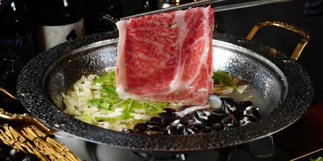 【中洲限定】極上嚴選和牛使用,肝臟恢復蜆炊肉鍋套餐