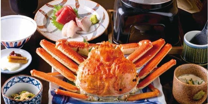 [Kani Gozen Kamogawa] Snow Crab, Boiled or Charcoal-Grilled, and Crab Kamameshi