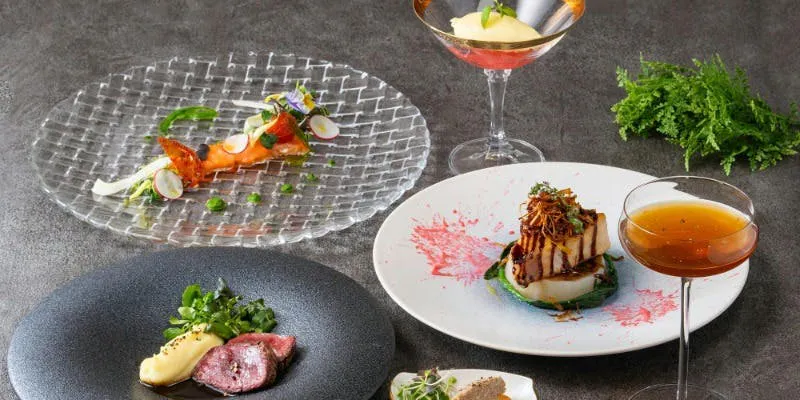 【奢華全餐】魚料理和肉料理的雙重主菜與4種搭配飲料（共5道菜）