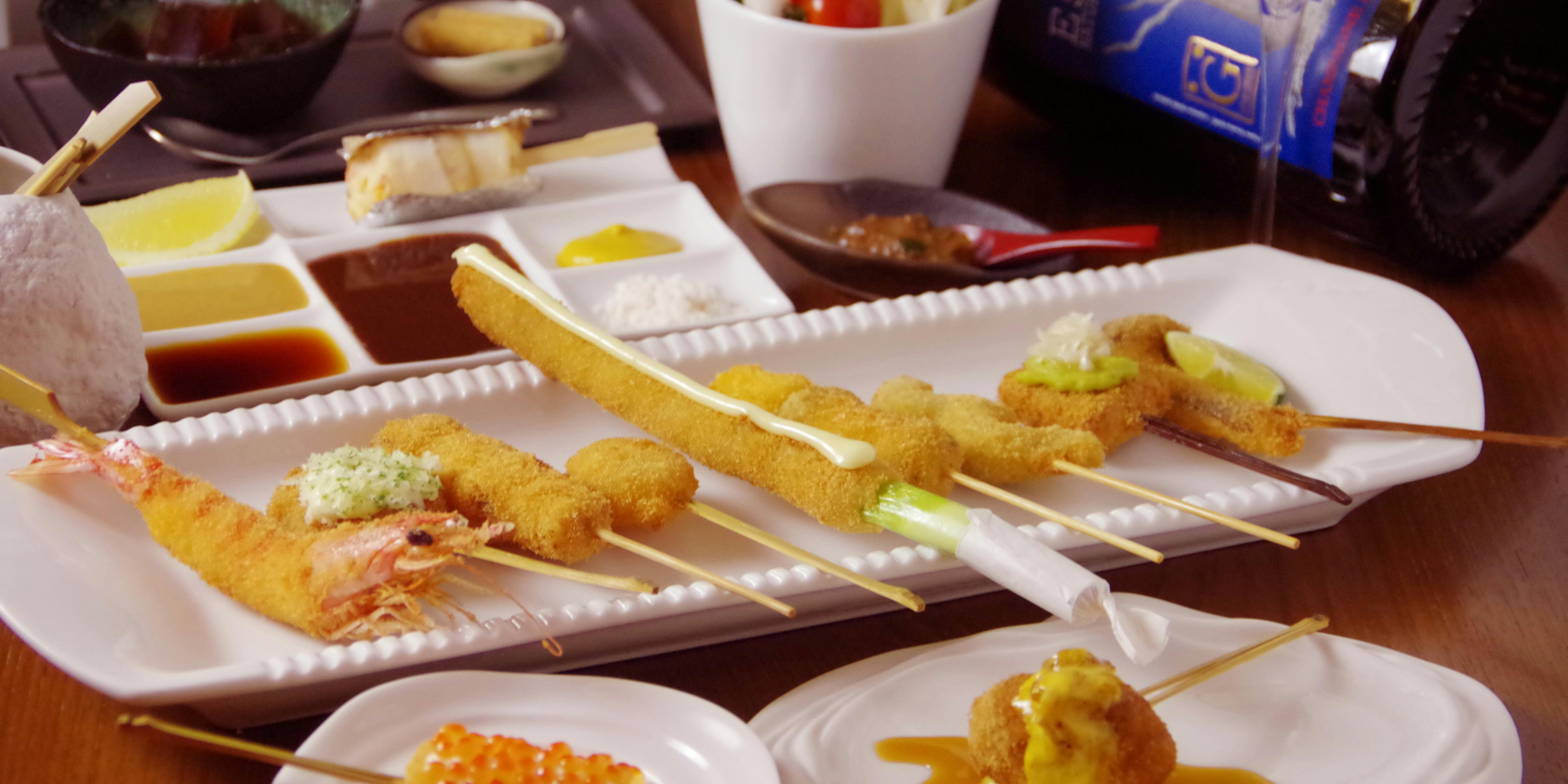 【憧憬（しょうけい）】特選食材を贅沢に使用したスペシャル串揚げを含む12種を贅沢にご堪能 全16品
