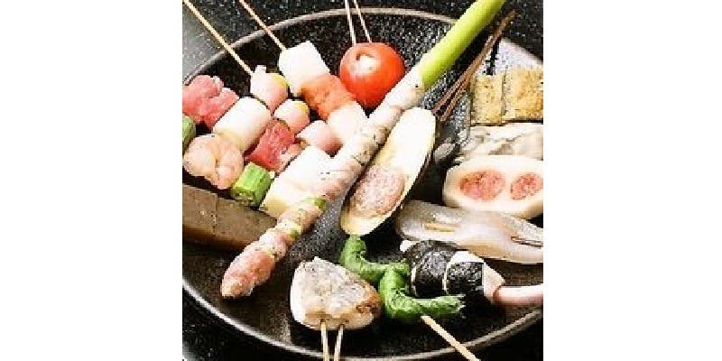 【舞妓（まいこ）】ドリンクか御飯を選べる、串揚げ10種コース