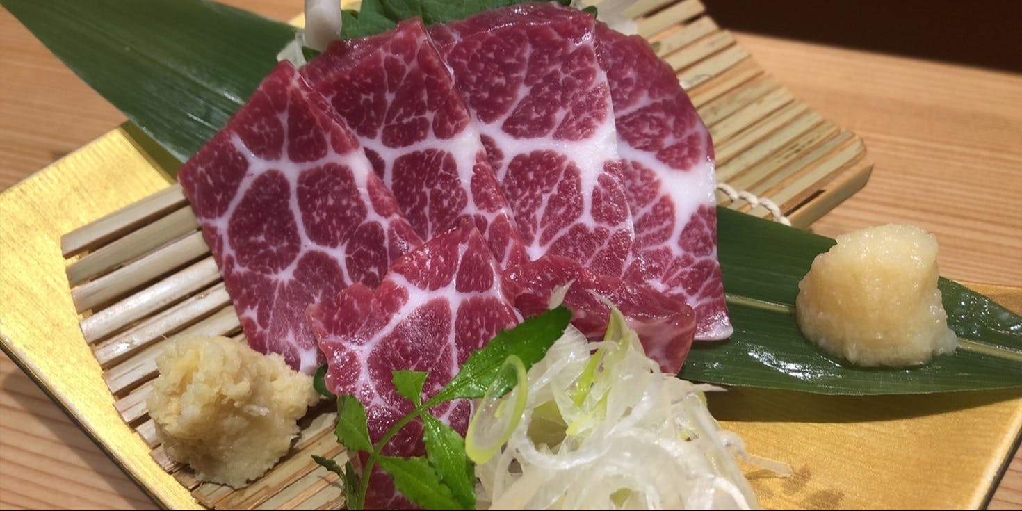 향토 말고기회 포함 코스 전 14품목