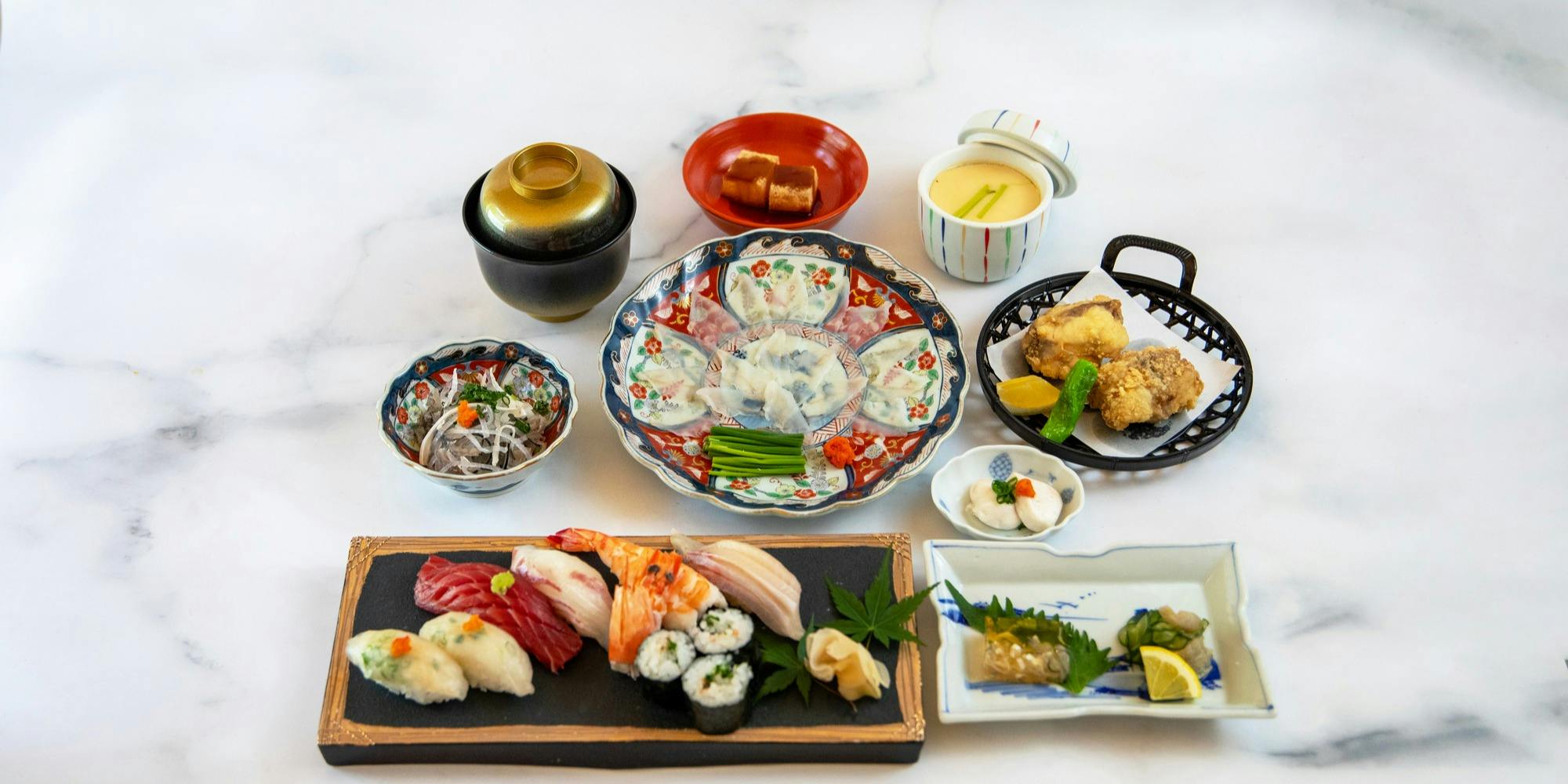 Sushi Course 6,000 yen for 9 items in total