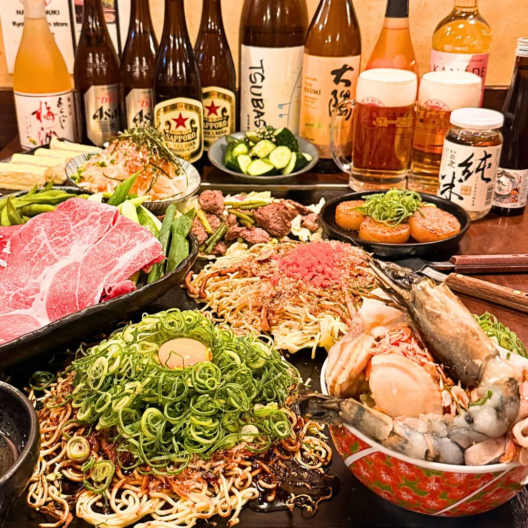 【畅饮2小时30分钟!!】 花狸豪华铁板宴会套餐(10道菜)