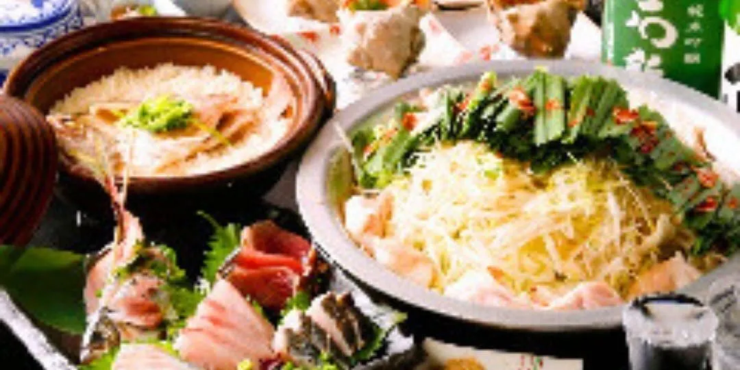 〆は塩鯛めし,もつ鍋!二代目魚屋町“いちおし”コース 全10品【4500円】飲み放題付きの場合はプラス1500円
