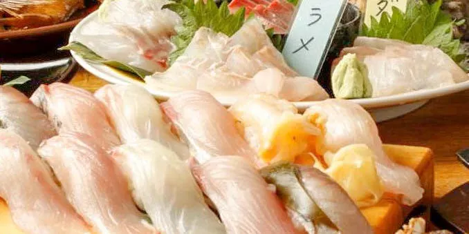 伊豆七島白金套餐 鮮魚7點拼盤・時令魚鹽燒・白身魚天婦羅等料理8品宴會套餐