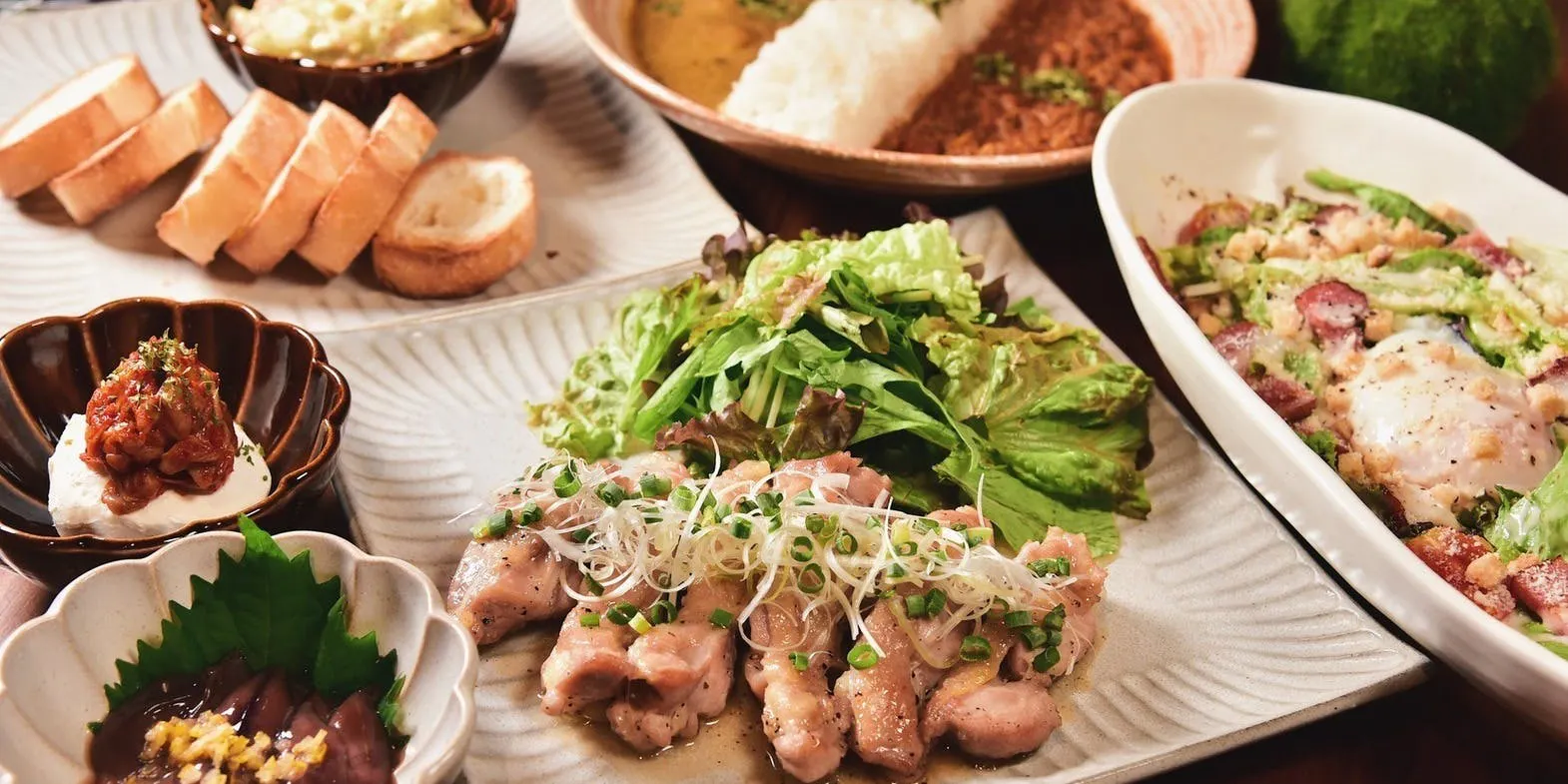 "B Course (6 dishes)" ★Includes a platter of two kinds of herbal medicine curry ◎6 reasonably priced dishes! ※Plan with all-you-can-drink available for 2 people or more