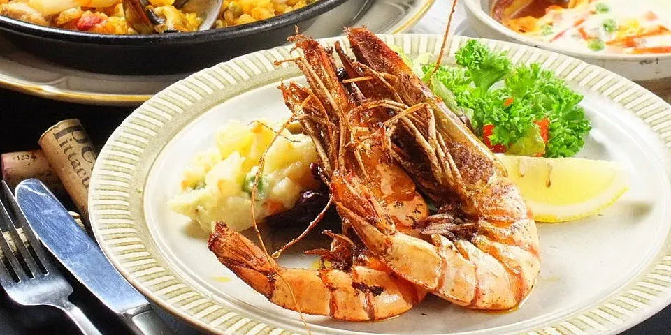 Course B(エビの南蛮焼をメインに)