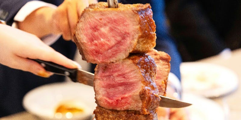 All-you-can-eat churrasco + all-you-can-drink
This is the price for women. Men, please select an additional option here.