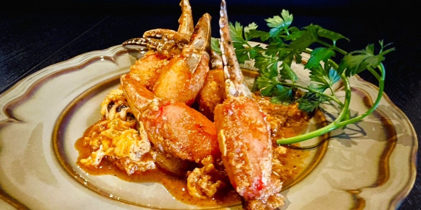 [C Course] A satisfying full-course meal of 8 dishes including Stir-fried Snow Crab Claw with Chili Sauce, plus 2.5 hours of all-you-can-drink. Course reservations must be made by the day before.