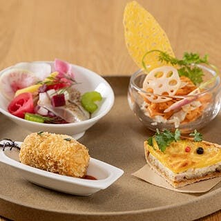 [Lunch Course B] Assorted Appetizers, Main Fish, Meat Dishes, Dessert, and 6 Total Items
