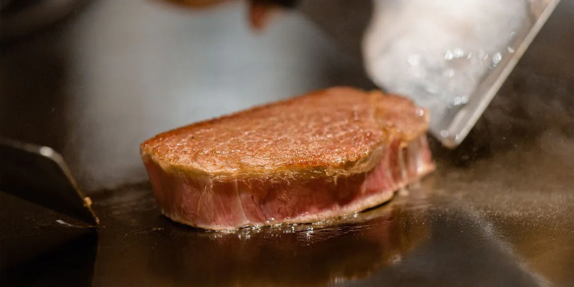 [Popular] Teppanyaki Course with A5 Japanese Black Wagyu Sirloin Steak