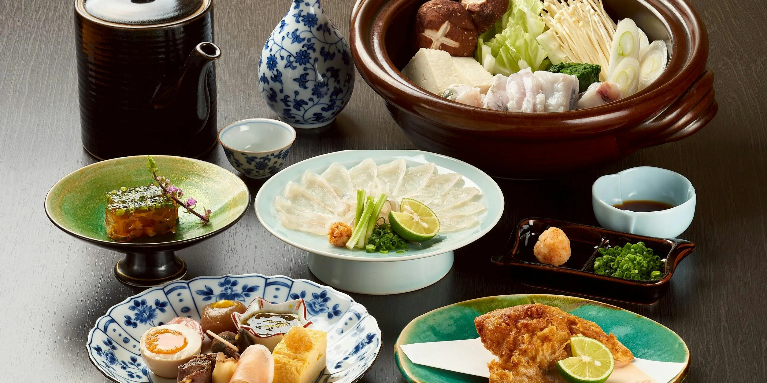 【冬季限定 ふぐ刺し・ふぐちり付きおまかせコース】