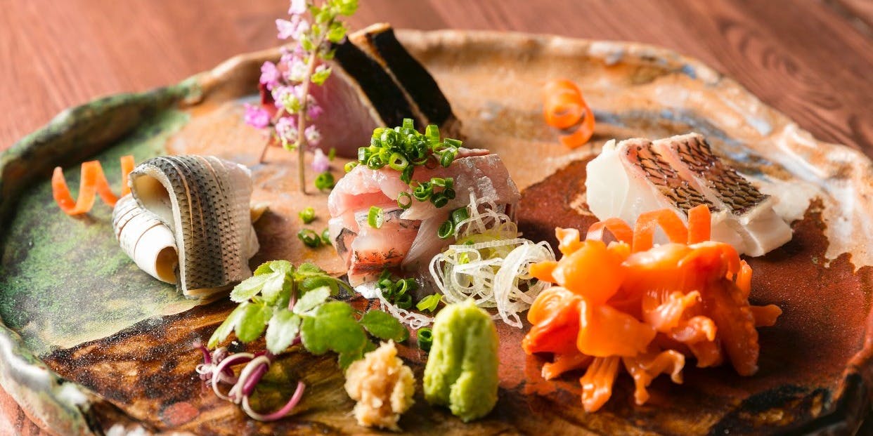 Signature! Chef’s Selection Course with Assorted Sashimi, 7 Dishes in Total [Includes 2 Hours of All-You-Can-Drink]