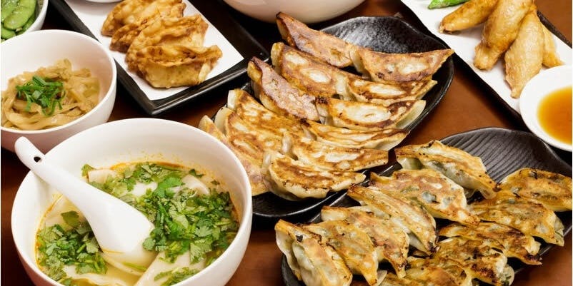 【餃子全7種類食べ尽くしコース】餃子パーティという方々にうってつけ！ 全10品