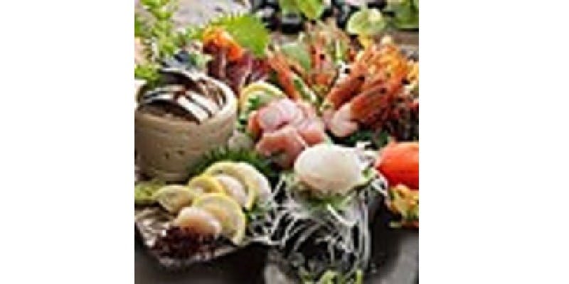 2小时无限畅饮 附带6,000日元（含税） 全10道菜 肋排炉端烧和鲜鱼“大满足”套餐