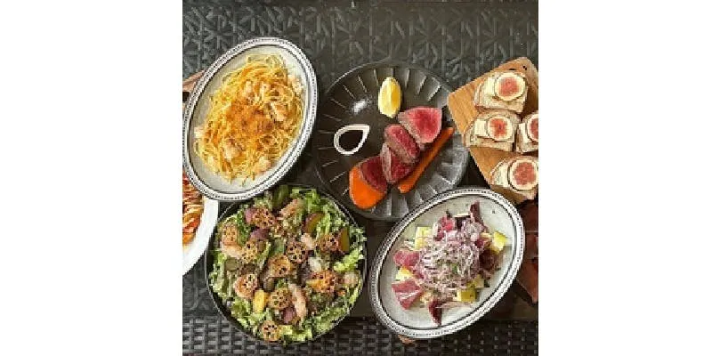 [All-You-Can-Drink Wine Included!] 8-Course 2-Hour All-You-Can-Drink Course Featuring Black Wagyu Beef, Seasonal Bonito, and Pizza