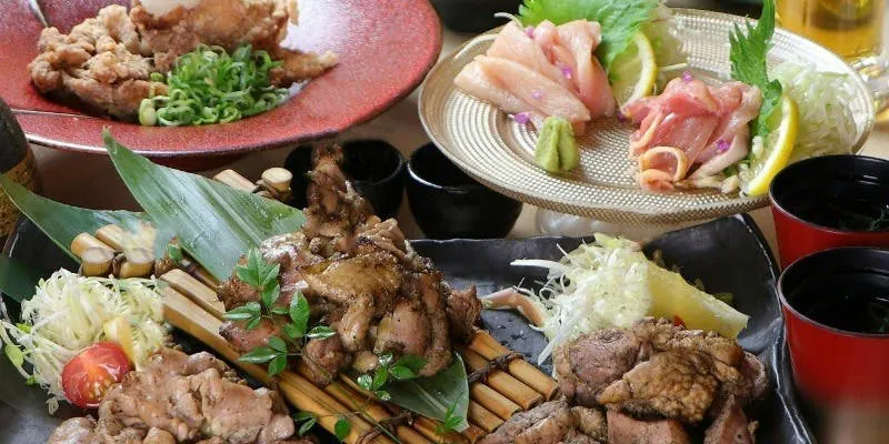間違いなし【大満足コース】鶏刺盛×鶏ハラミ×鴨ロース炭焼等 11品