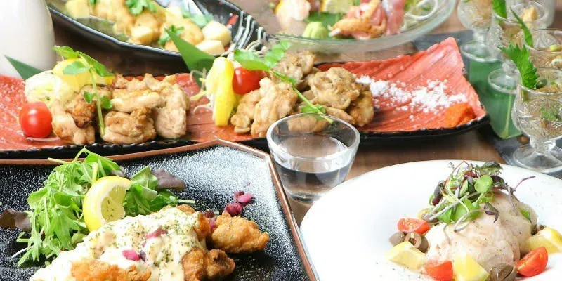 人気No,1【鶏っくコース】鴨・つくね炭火焼 11品