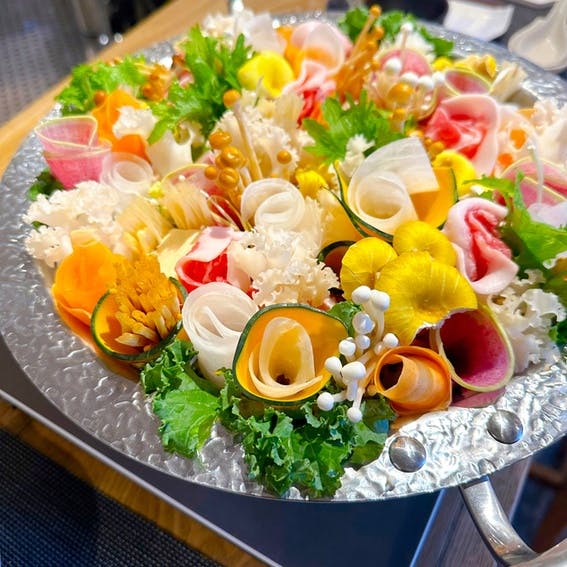【약선백화전골코스】마라, 백탕, 버섯 중 두 가지 약선 스프 선택 가능