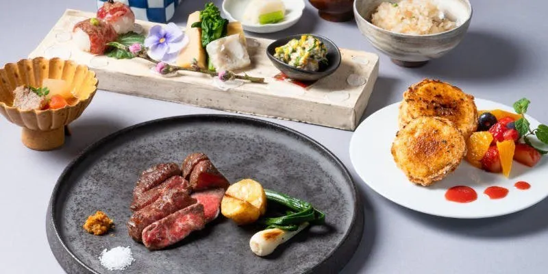 「花套餐」优雅地享用花乃牛腿肉120g与时令前菜