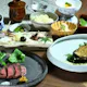 「燈(とう)コース」活黒鮑と花乃牛の2つの部位を食べ比べ