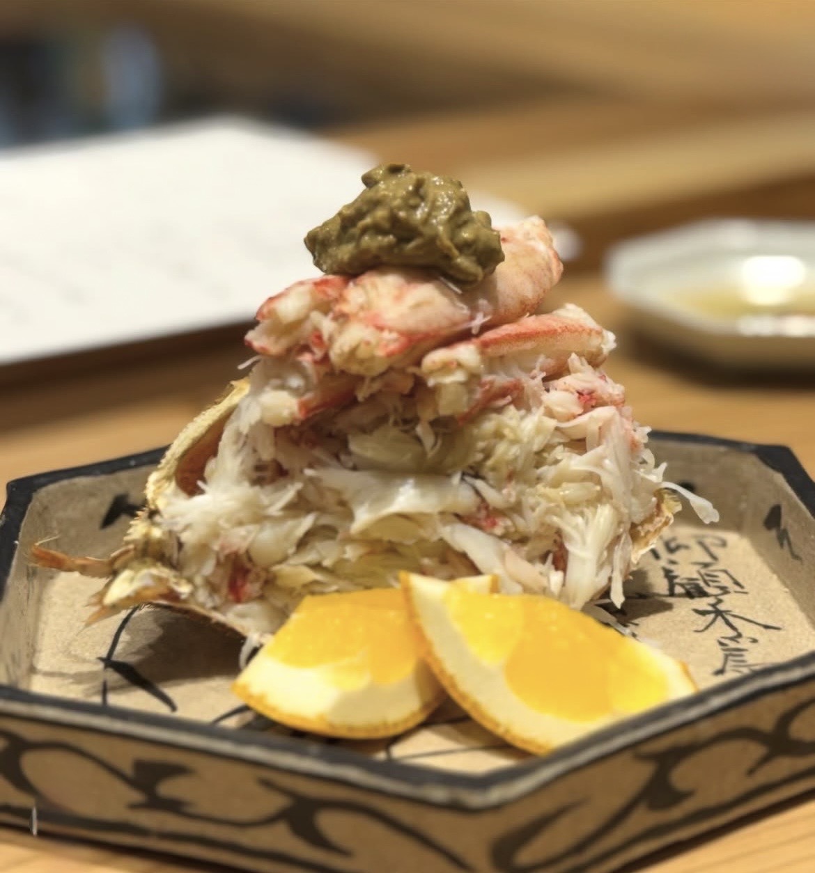 蟹の甲羅盛り付きおまかせコース