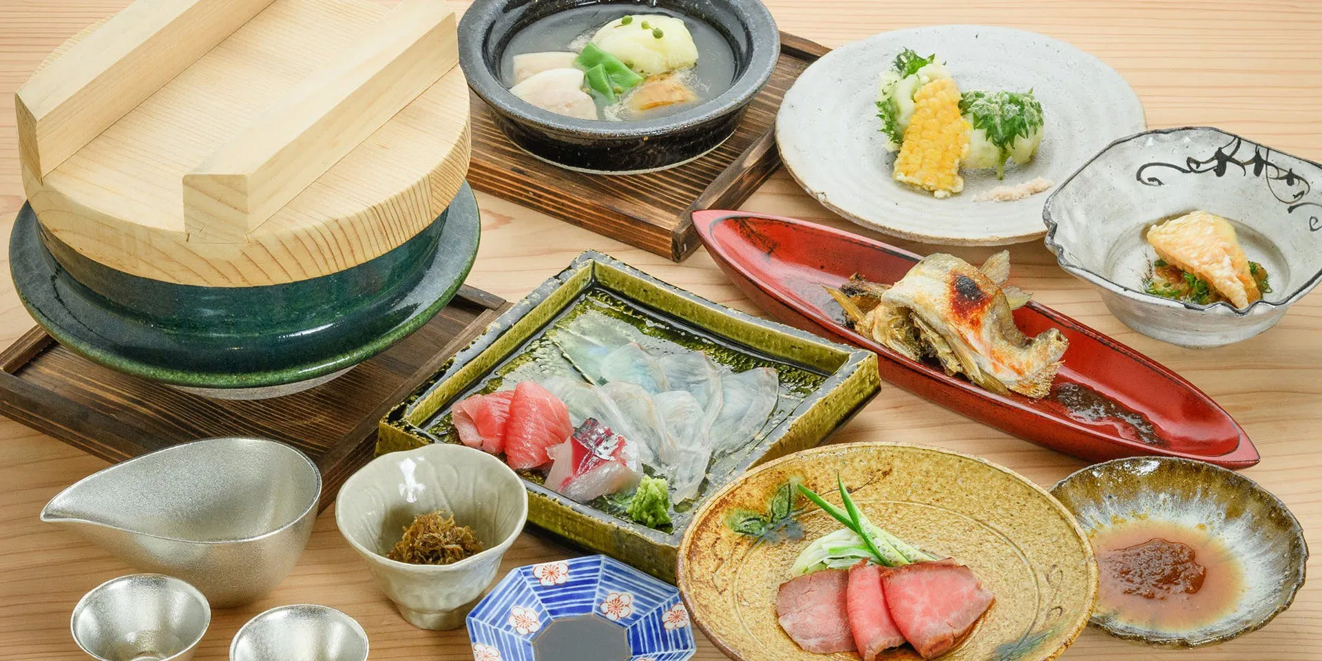 계절별 셰프 추천 요리, 신선한 제철 재료로 즐기는 창작 일본 가이세키 요리 (9 ~ 11코스)