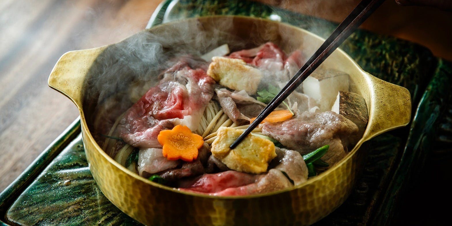 [Sukiyaki Course] Okubo Special Sukiyaki with Domestic A5 Brand Beef