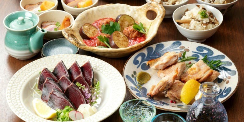 【梅套餐】鲣鱼×纪州梅鸡稻草烧／全7道菜