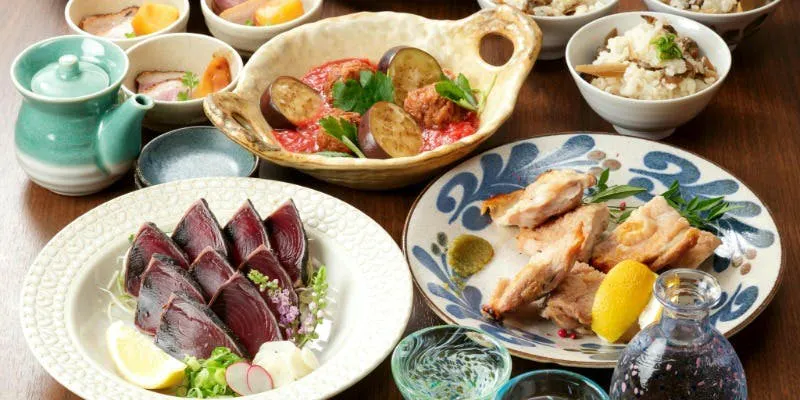 【梅套餐】鲣鱼×纪州梅鸡稻草烧／全7道菜