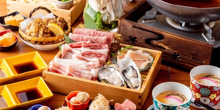 카츠하루 제철 샤부 코스 3,500円（税込）