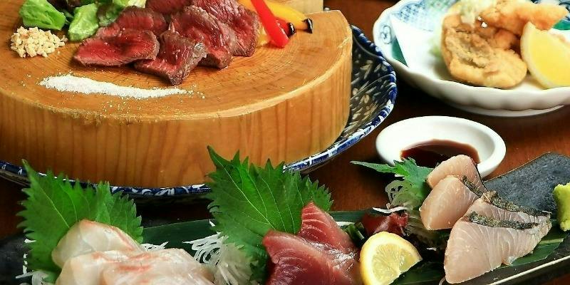【妻籠】熟成牛ロースト×熟成魚3種盛×太刀魚唐揚げ 全8品