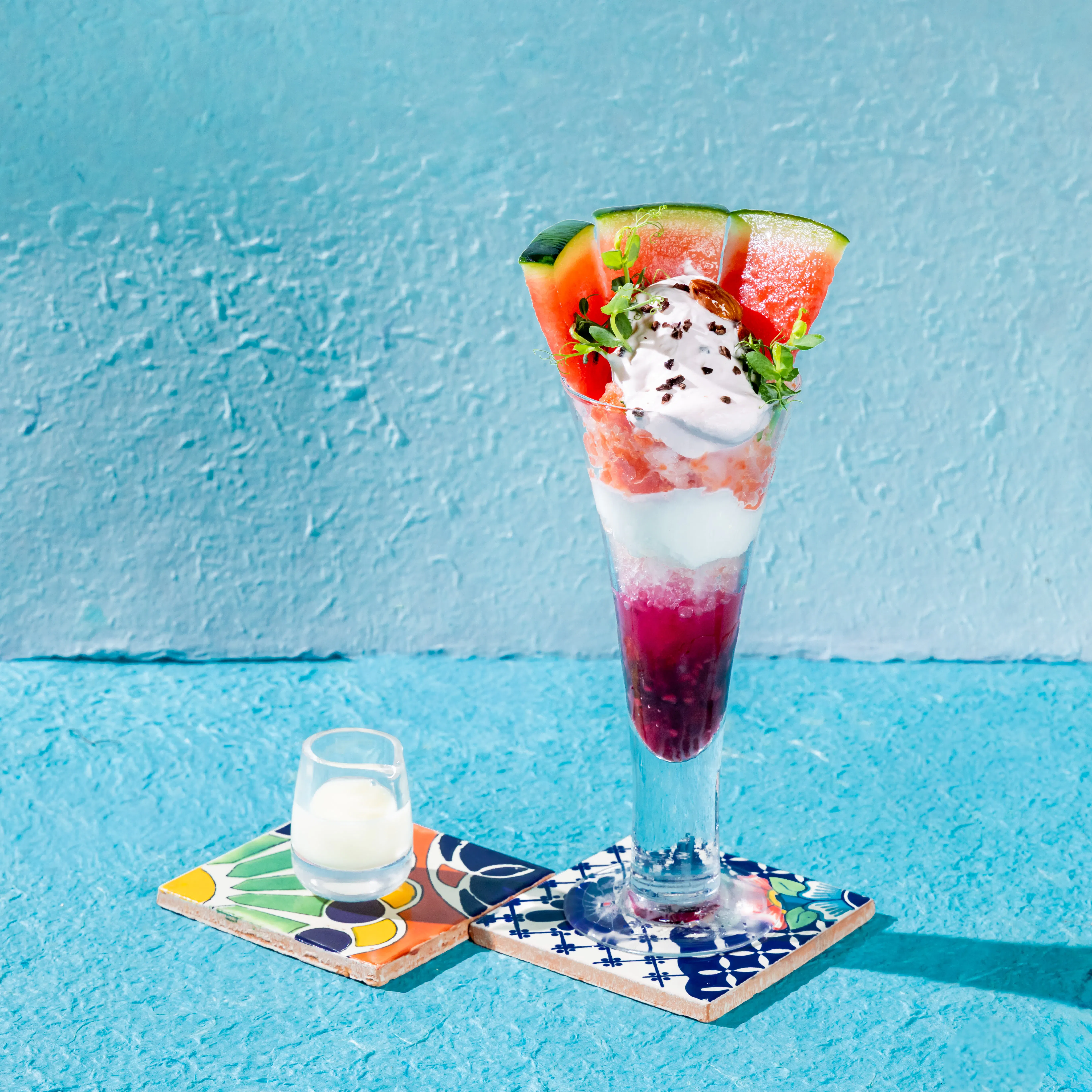 【6月から8月限定】選べる4種のワンプレートランチ。ドリンクバー&「今帰仁スイカのパフェ氷」付2300円