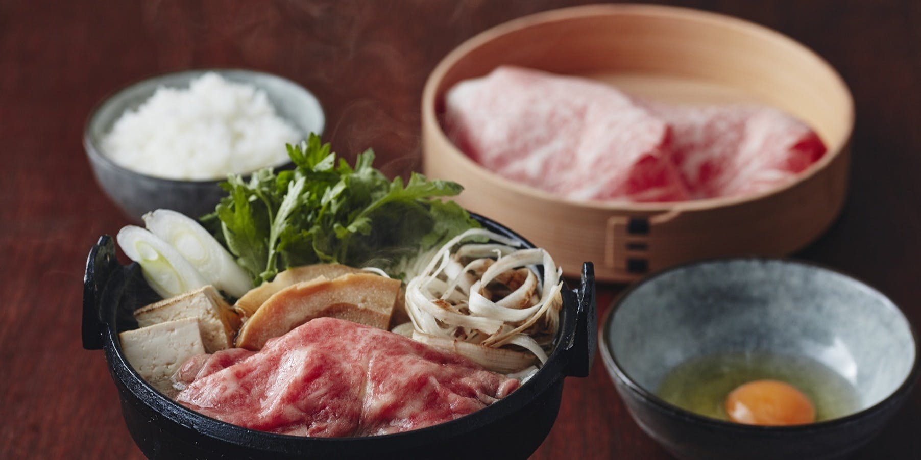 【DINNER】蔬菜無限供應／山形牛（160g）壽喜燒