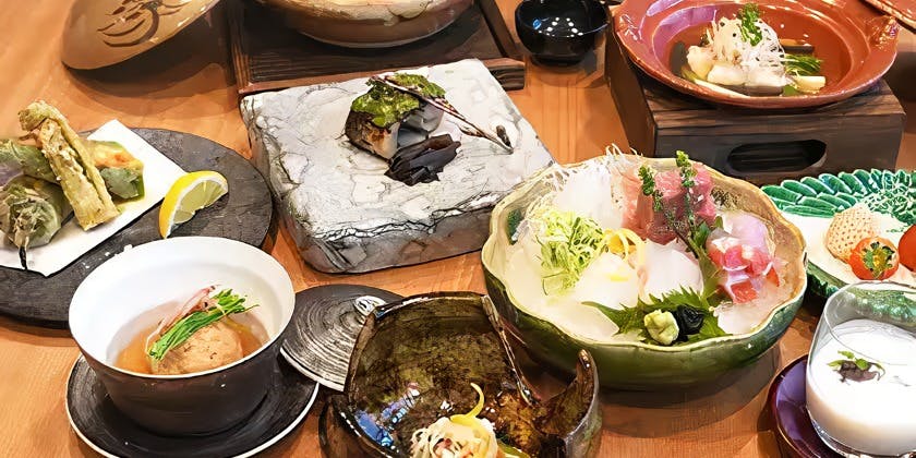 【昼会席】料理長厳選の旬食材で彩るお昼のおまかせ 全8品
