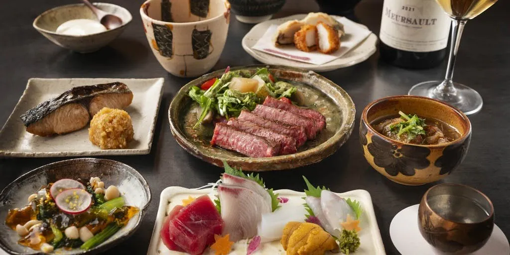 富山县产黑毛和牛“剱”与时令鲜鱼套餐(保证包间)