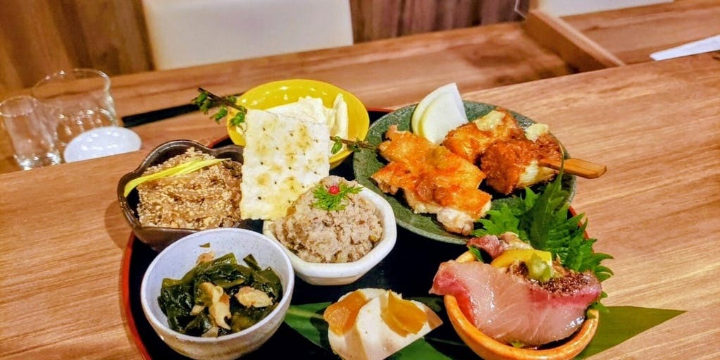 Assorted Appetizers and Sake Accompaniments