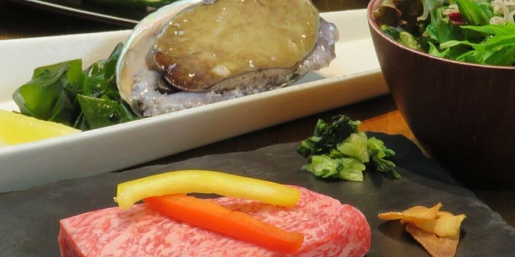 【青鬍子豪華午餐套餐】廣島牛沙朗牛排、鮑魚排、甜點等共6道菜