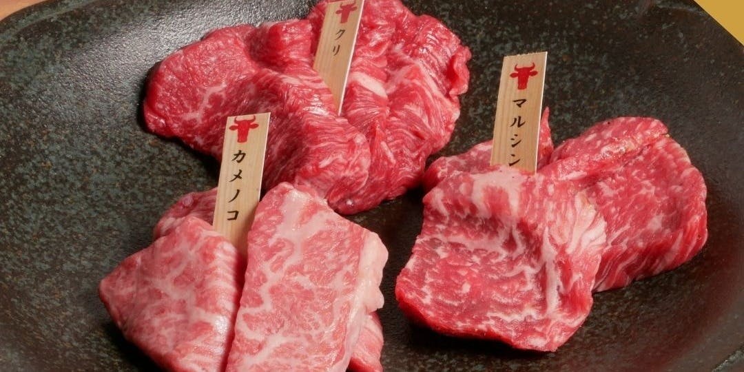 【特選赤身燒肉套餐】鹽味牛舌、廣島牛赤身二種、燒肉牛排等共10道料理