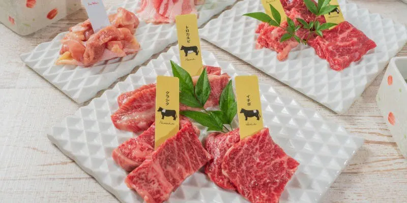 【特選ランチコース】人気の肉寿司ユッケキンパと熟成肉含む12種盛り合わせ特選ランチコース