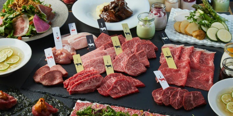 ランチNコース 自家製生ハムや熟成和牛の豪華お肉盛り合わせ