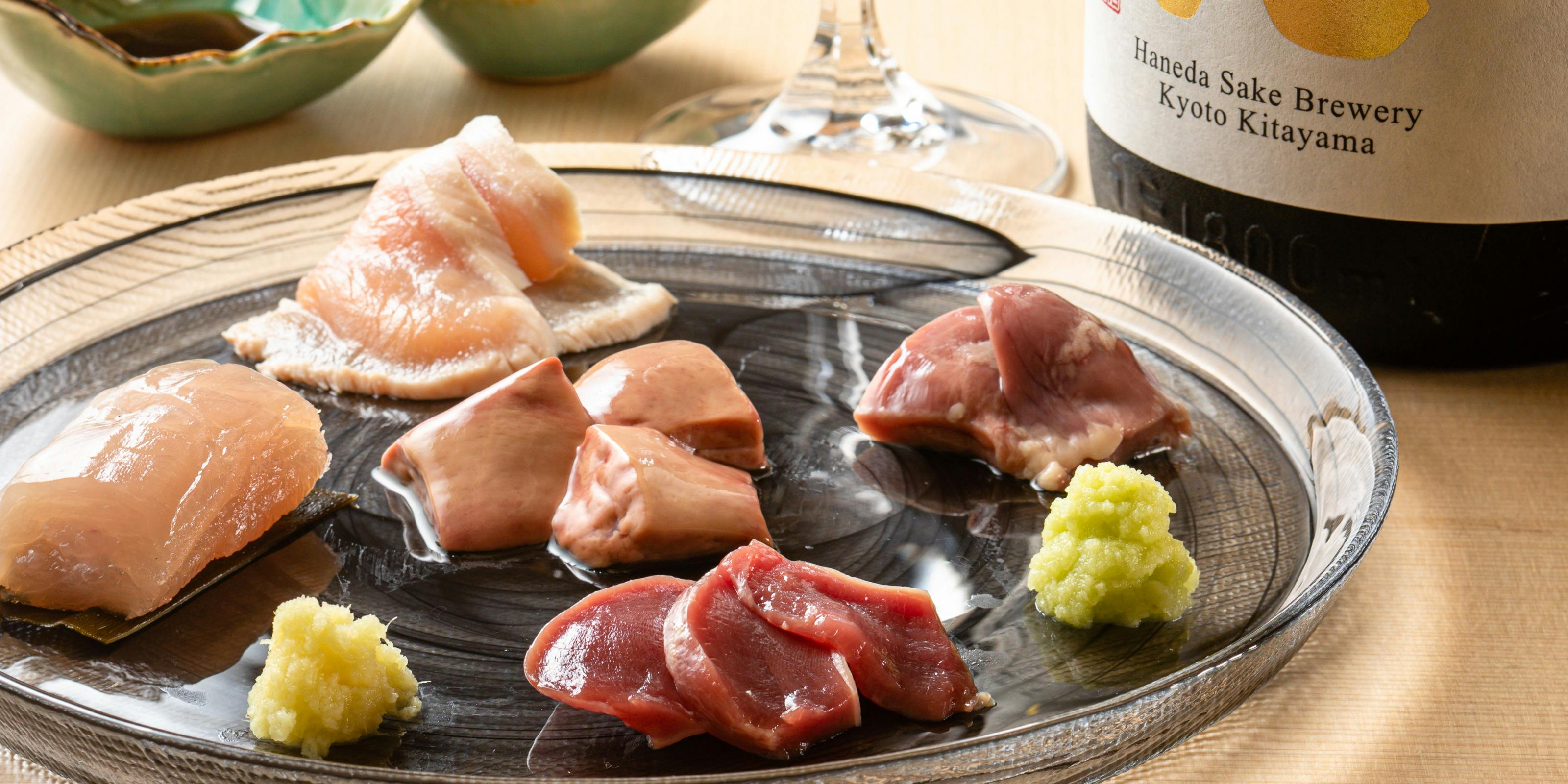 "8 Skewer Course + Assorted Sashimi Set"