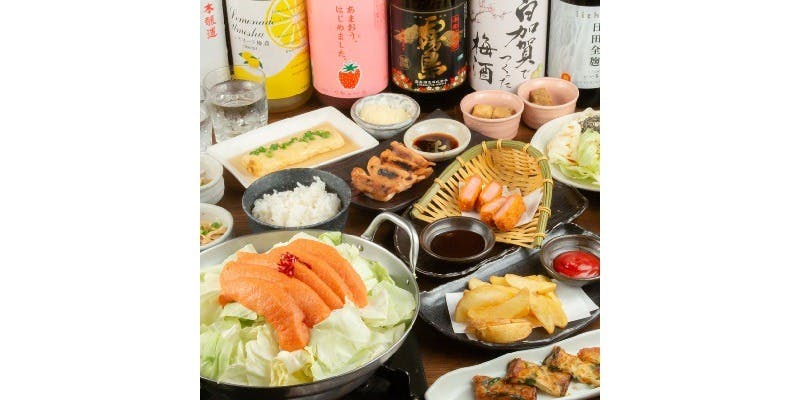 【大受歡迎的明太字鍋在宴會中享用！】全9道料理「明太字鍋套餐」