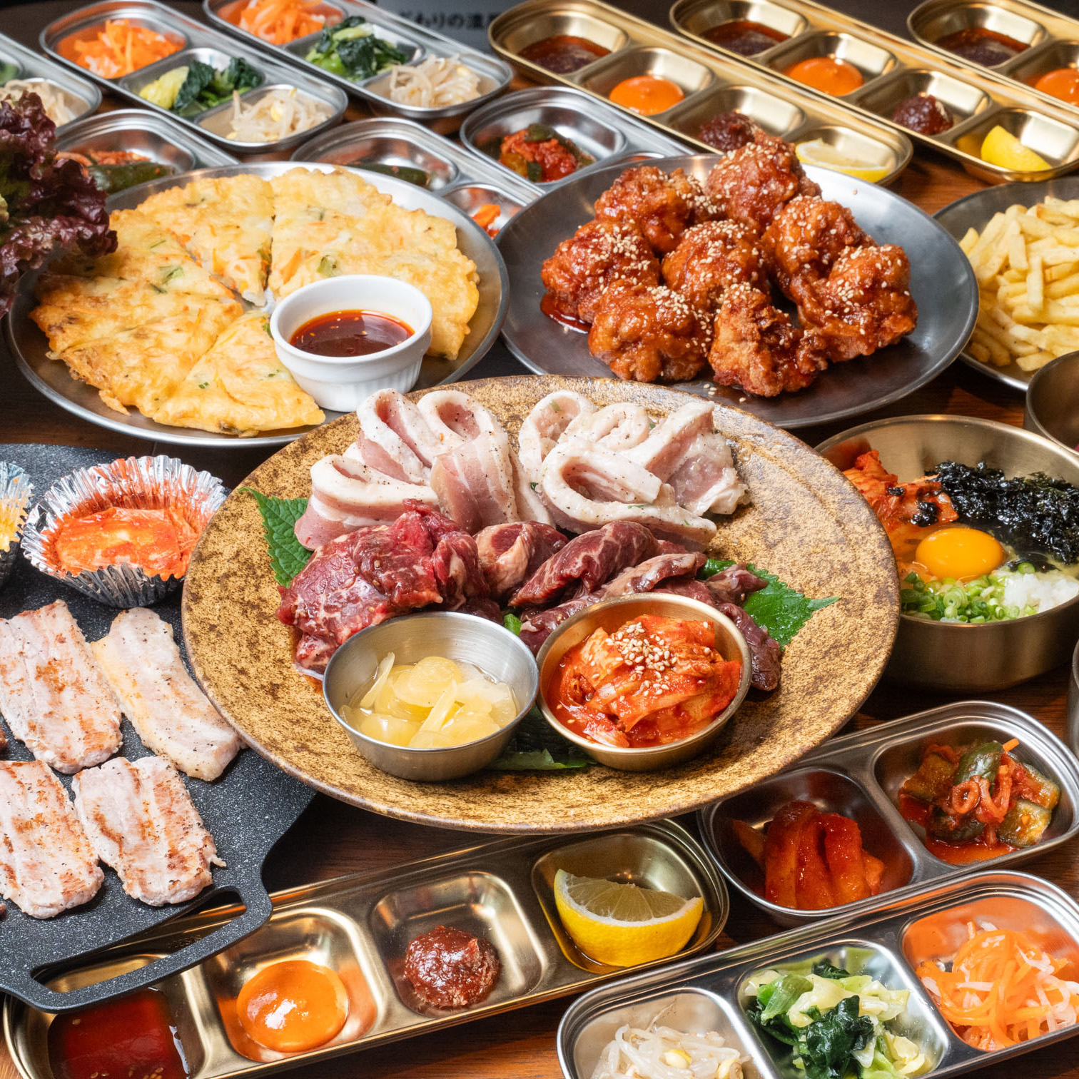 삼겹살 & 소 갈비를 즐기는 "한국 BBQ 코스"