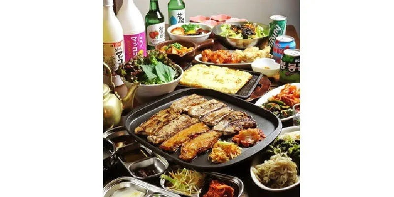 お肉の種類が選べる！全8品「新！サムギョプサルコース」