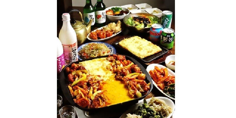 とろけるチーズ×ピリ辛タッカルビが楽しめる「チーズタッカルビコース」