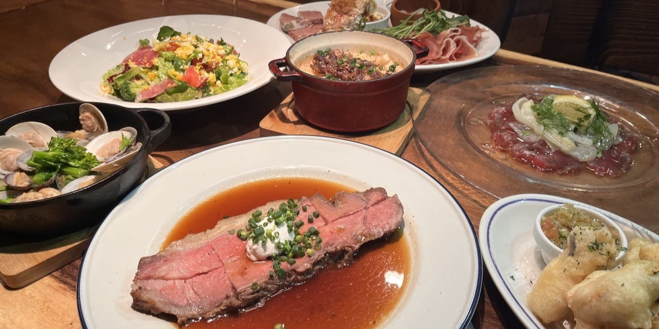 [Chef's Recommended Course + 2-Hour All-You-Can-Drink] Featuring Thick-Cut Roast Beef, Gaburi's Specialty! A Luxurious 10-Course Meal
