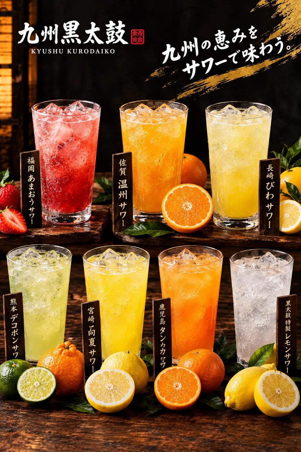[Limited Offer: September 20–23 Only ★ All-You-Can-Drink Kyushu Sours] Enjoy about 30 varieties, including Kyushu sours, highballs, and sake, for 500 yen for 120 minutes! Includes local sours from all 7 prefectures plus draft beer ⇒ 1,000 yen